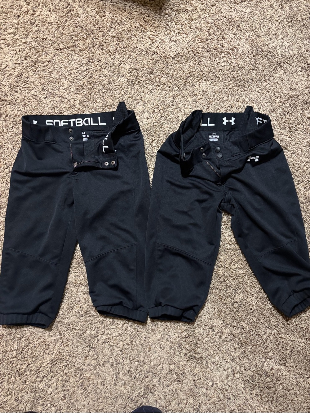 Under Armour Black Girls' Softball Pants - Athletic Performance Bottoms